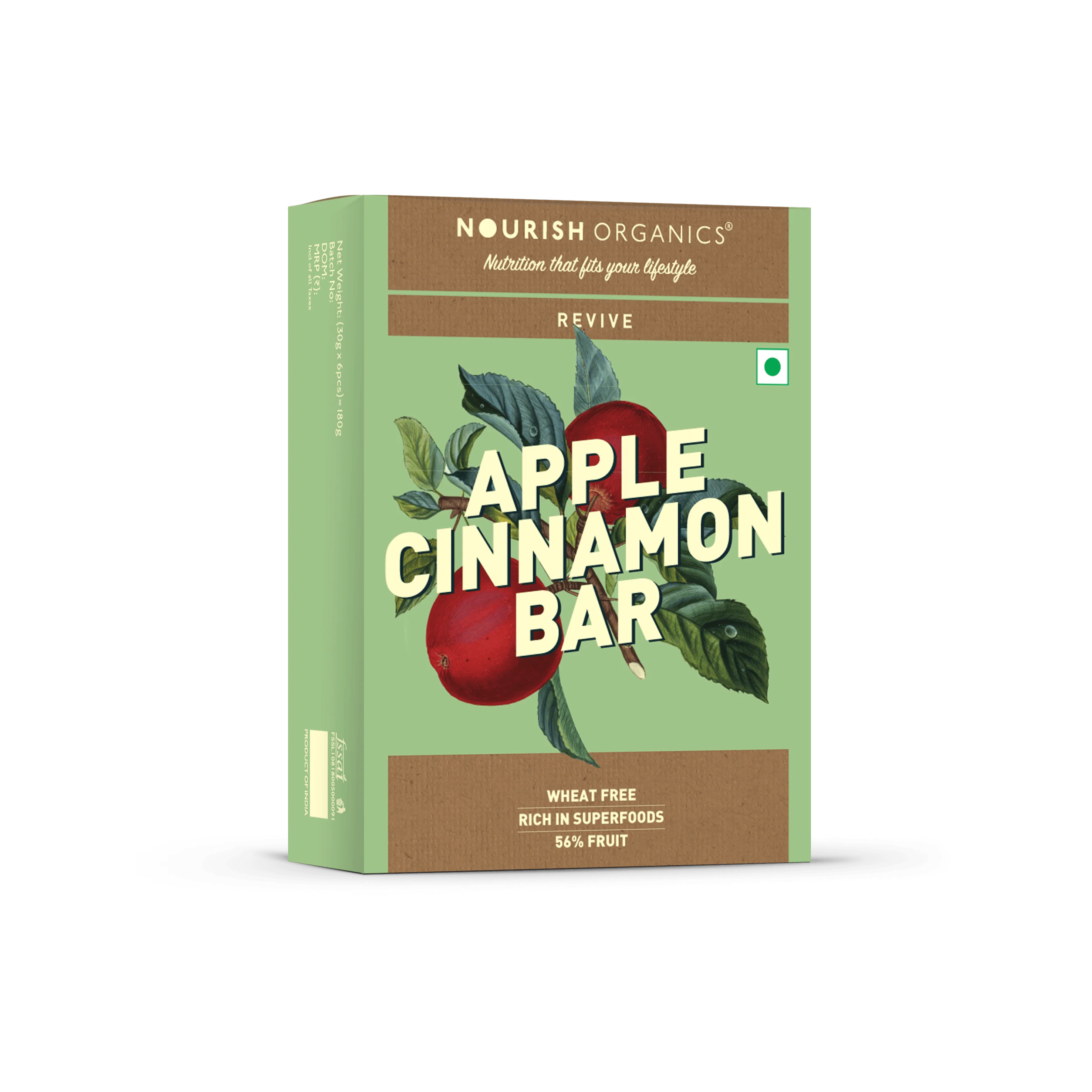 NO APPLE CINNAMON BAR 30GM