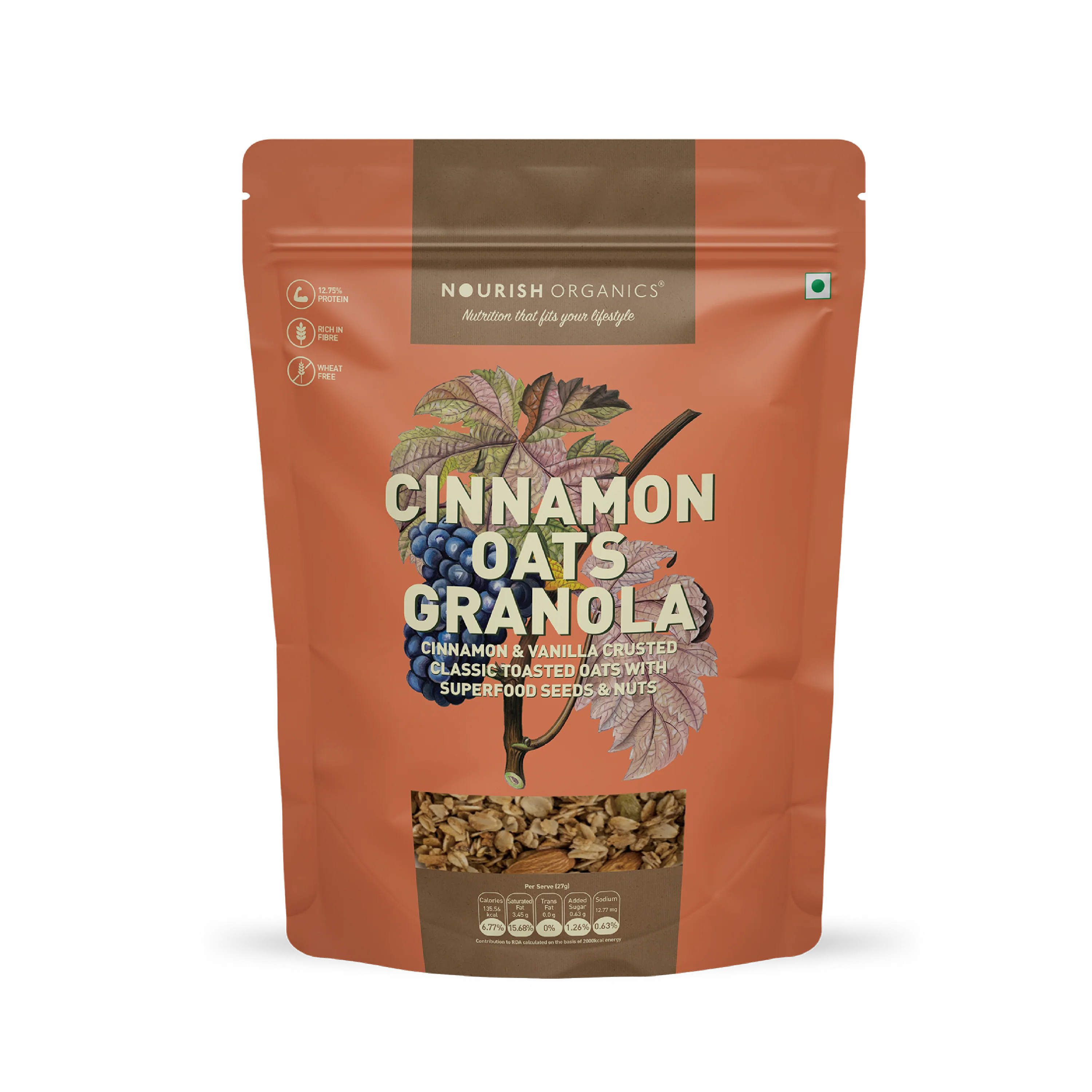 NO CINNAMON OATS GRANOLA 300GM