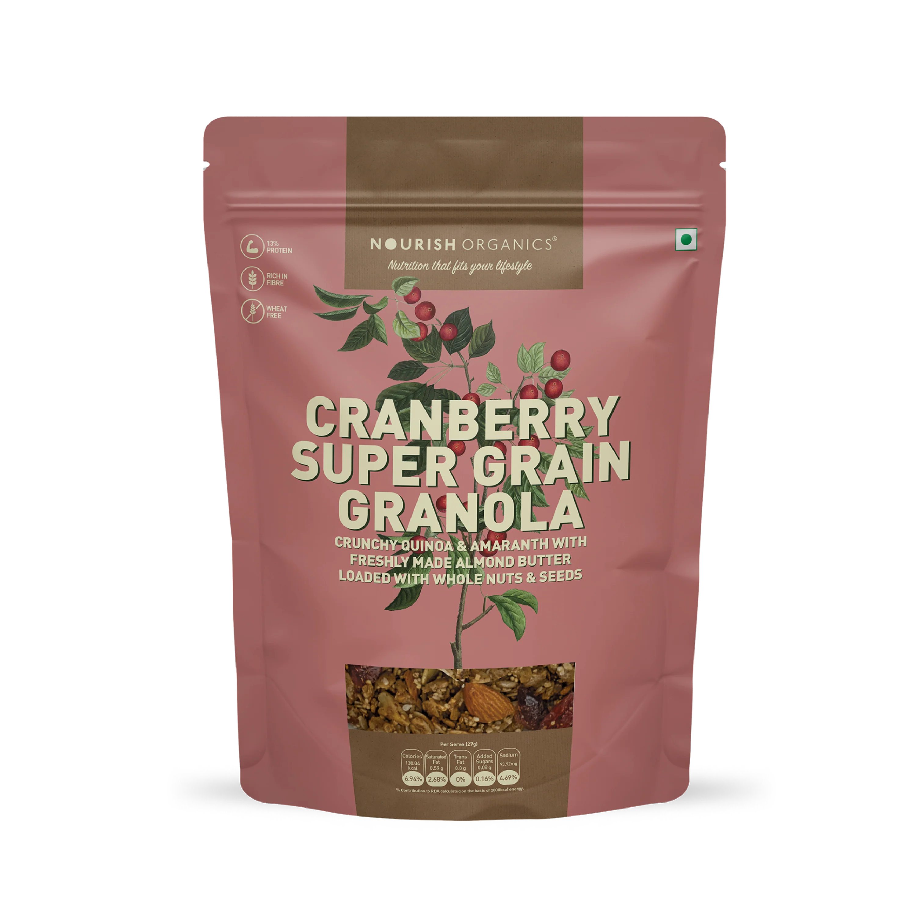 NO CRANBERRY SUPER GRAIN GRANOLA 300GM